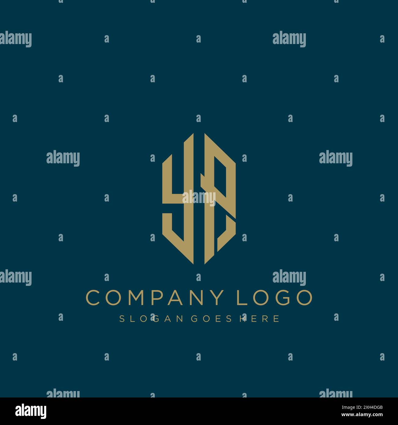 Design dell'icona YP Letter logo Illustrazione Vettoriale