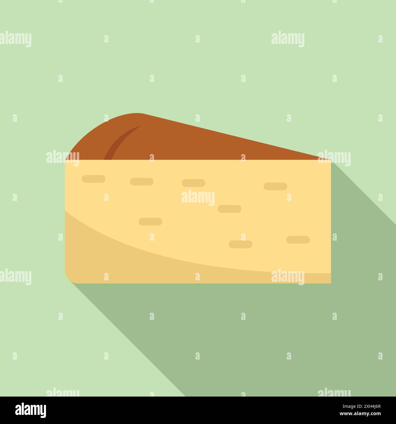 Semplice illustrazione di un pezzo di formaggio con la muffa, tagliato da un blocco di formaggio Illustrazione Vettoriale