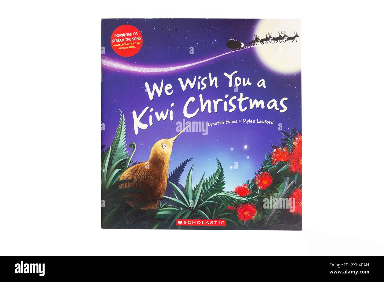 Vi auguriamo un Kiwi Christmas Book, Christchurch (Ōtautahi), Canterbury, nuova Zelanda Foto Stock