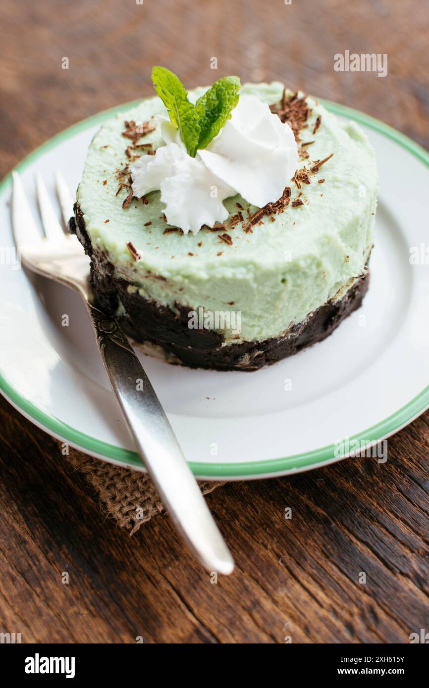 Grasshopper torta tradizionale American Irish trattare su San Patrizio Foto Stock