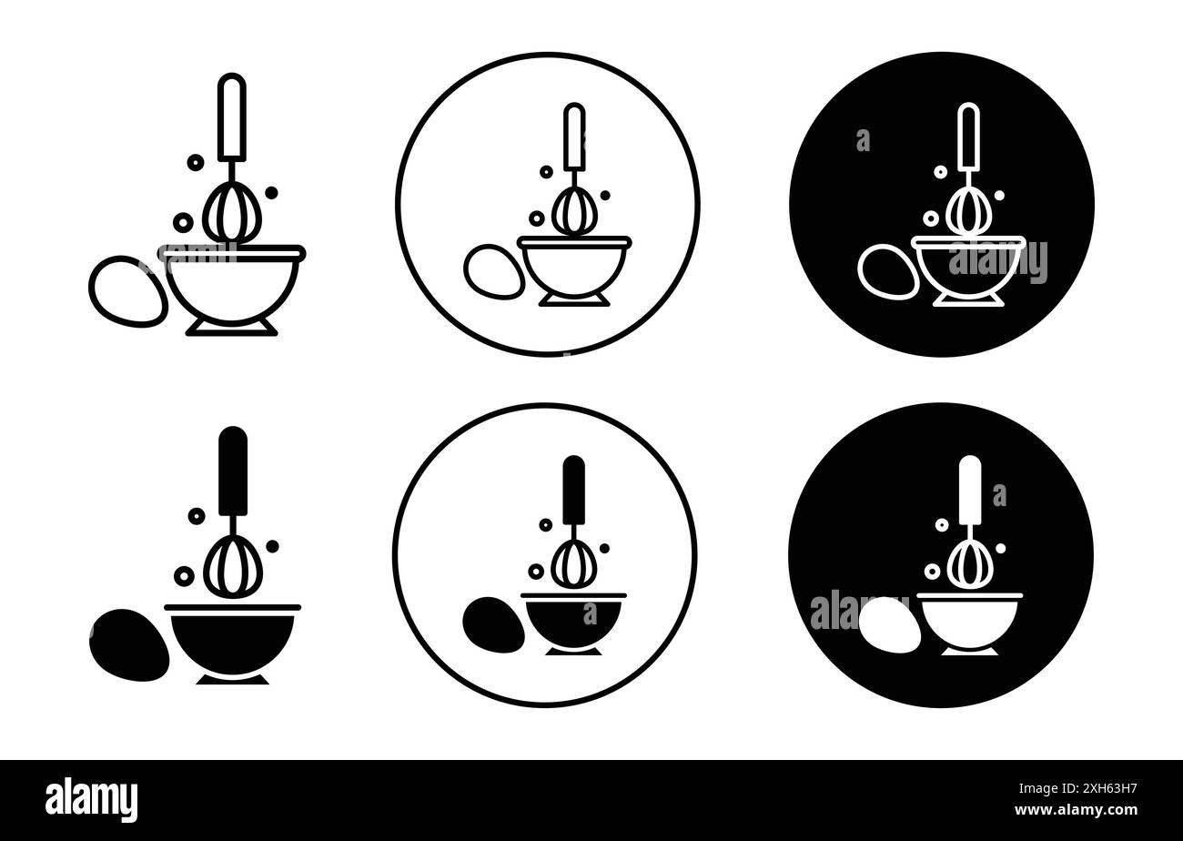 icona che batte l'uovo Illustrazione Vettoriale