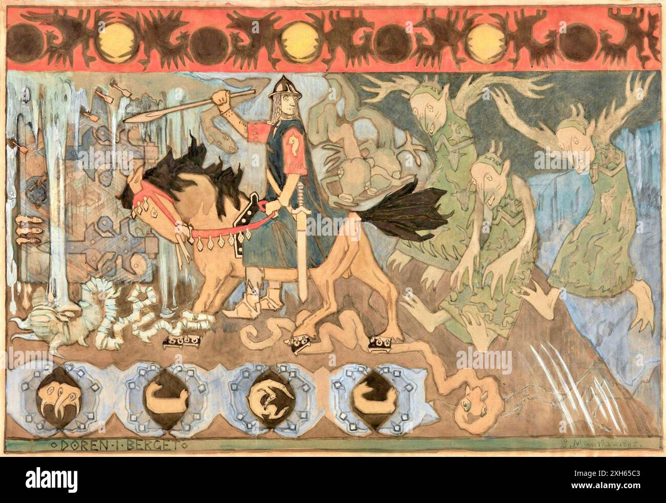 Gerhard Munthe - la porta della montagna - 1895 Foto Stock