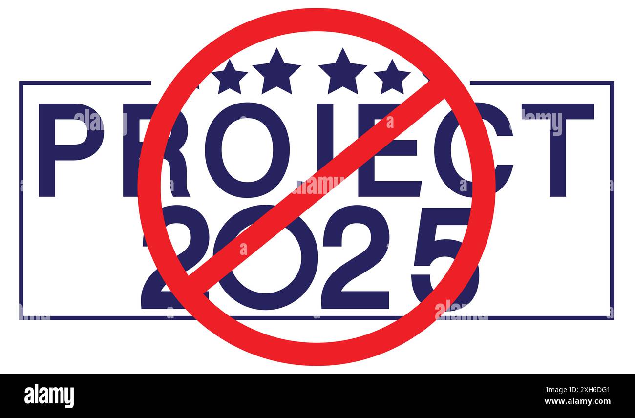 Rifiuto del progetto 2025. Illustrazione Vettoriale