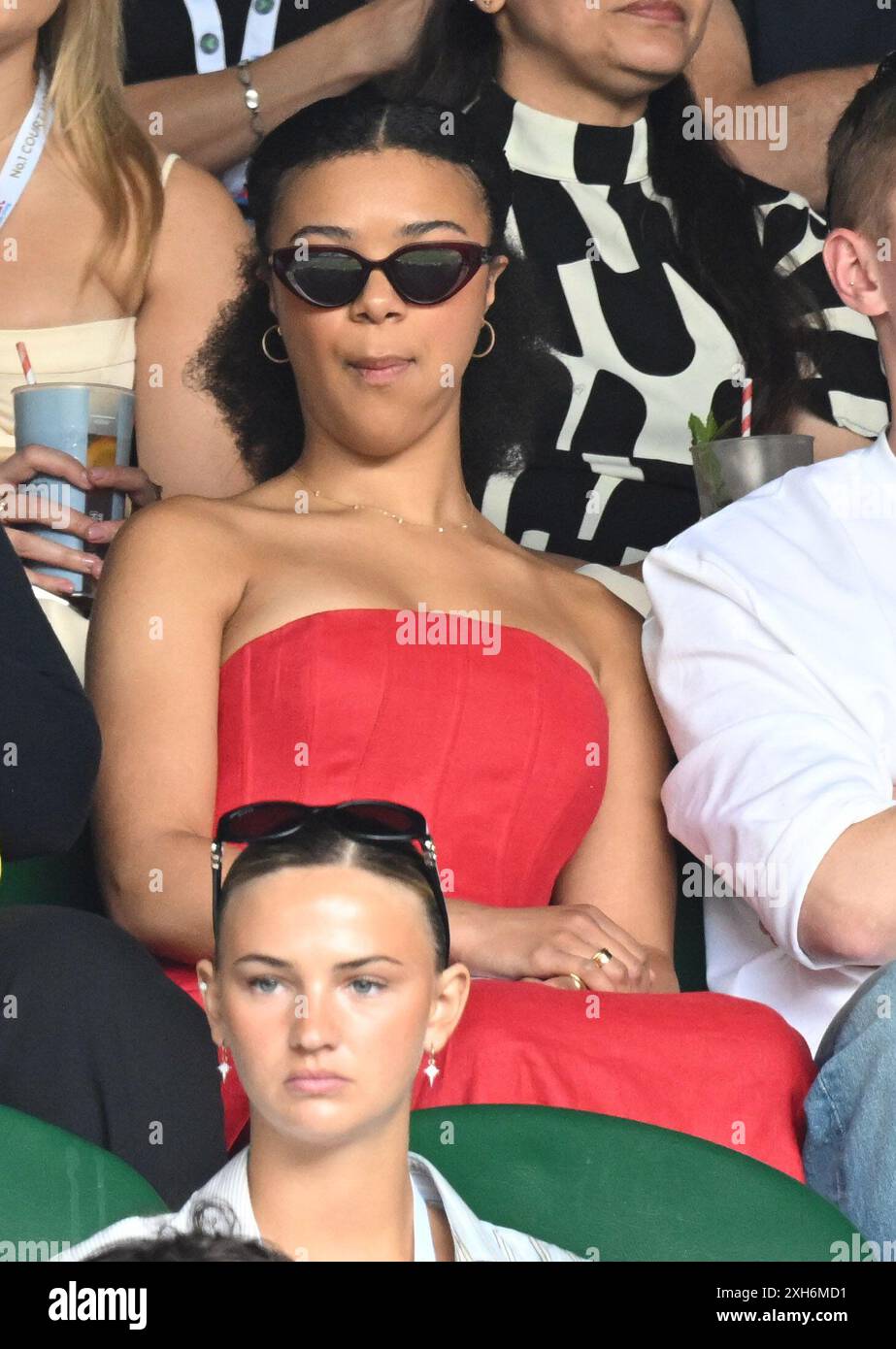 La foto deve essere accreditata ©Alpha Press 079965 11/07/2024 India Amarteifio mia Regan Day Eleven dei Wimbledon Tennis Championships 2024 a Londra Foto Stock