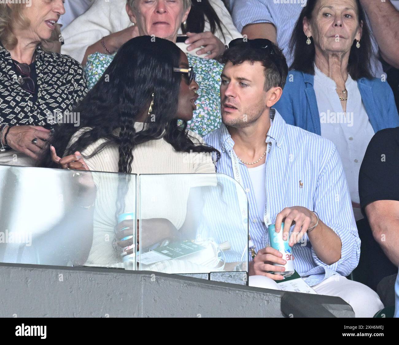 La foto deve essere accreditata ©Alpha Press 079965 11/07/2024 AJ Odudu Jimmy Hill Day Eleven dei Wimbledon Tennis Championships 2024 di Londra Foto Stock