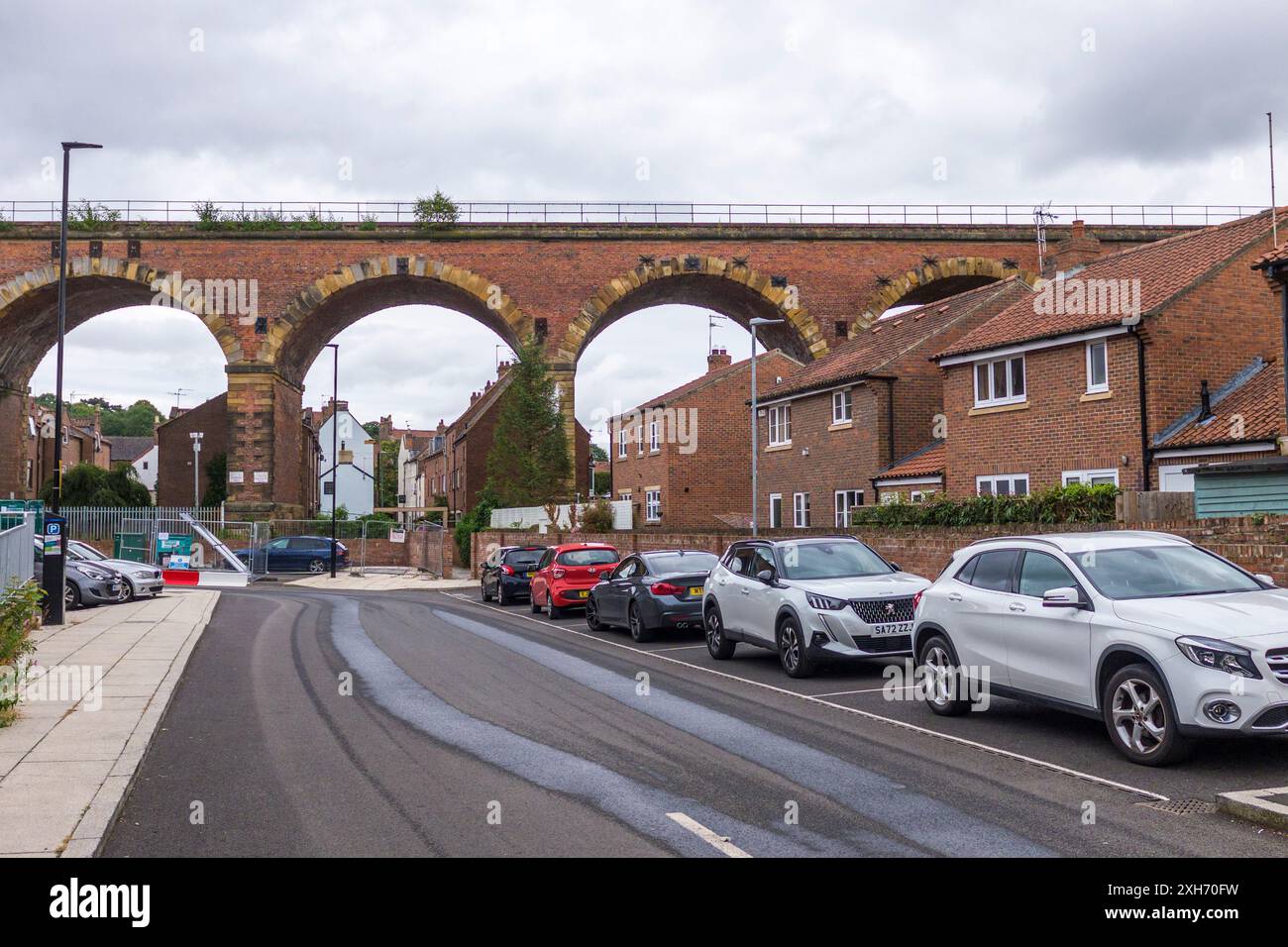 Il viadotto ferroviario a Yarm,l'Inghilterra,UK Foto Stock