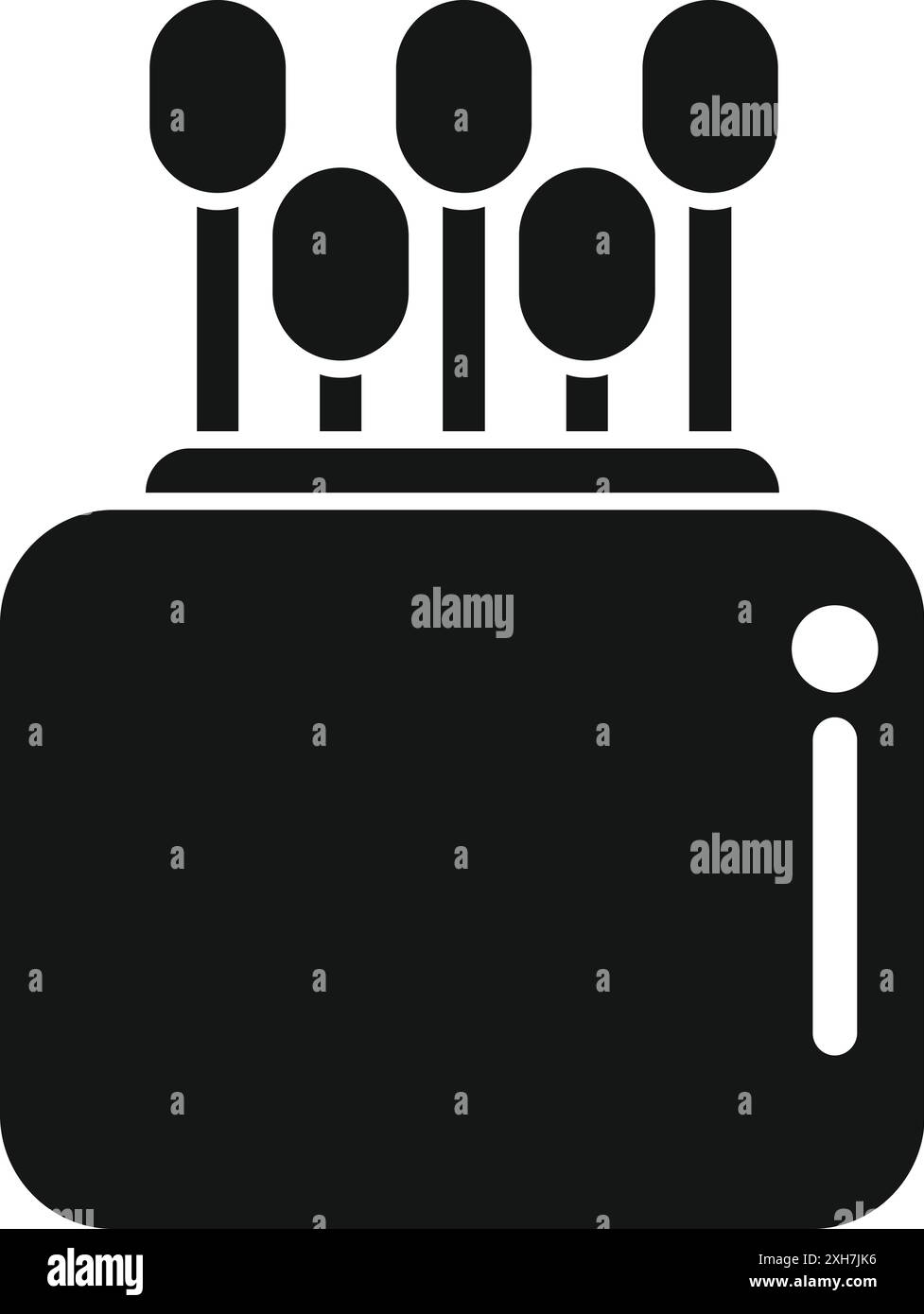 Icona nera solida per sterilizzatore uv per strumenti di manicure, illustrazione vettoriale in stile semplice Illustrazione Vettoriale
