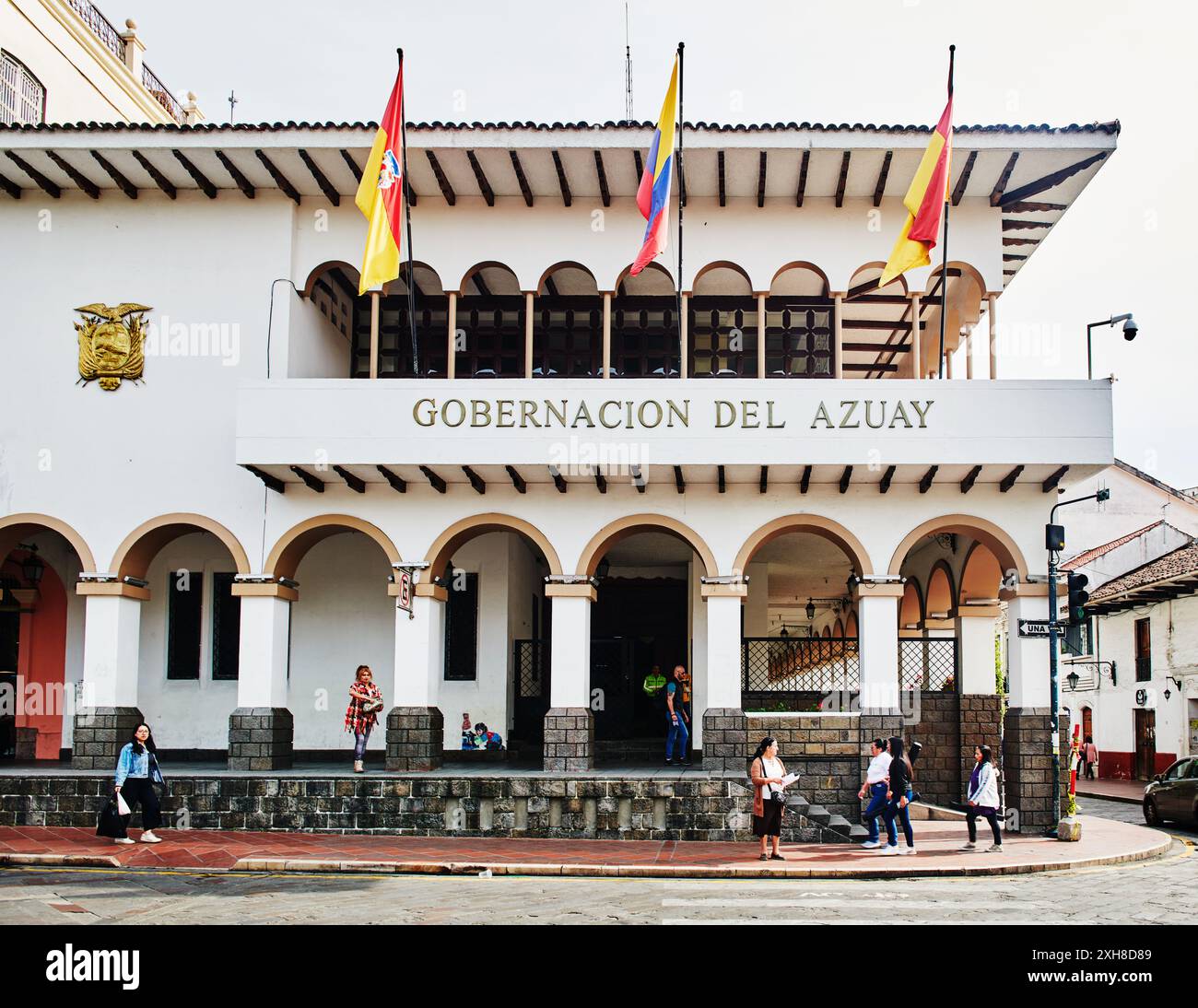 Veduta dell'edificio del Governatorato di Azuay, Cuenca, Ecuador, Sud America Foto Stock