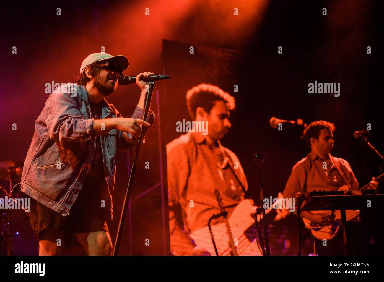 11 luglio 2024, Lucca, Italia: Calcutta si esibisce dal vivo al Lucca Summer Festival. (Credit Image: © Stefano dalle Luche/Pacific Press via ZUMA Press Wire) SOLO PER USO EDITORIALE! Non per USO commerciale! Foto Stock