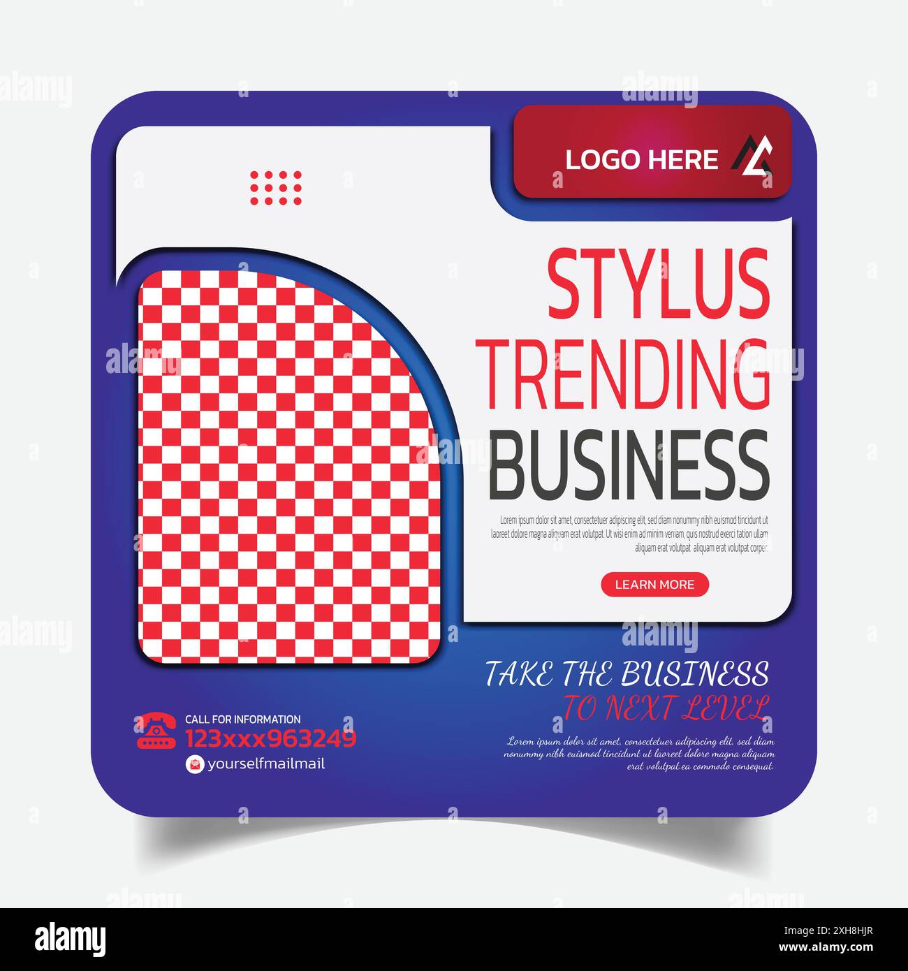 Stylus Tidy Social Media Post Design Templates Illustrazione Vettoriale