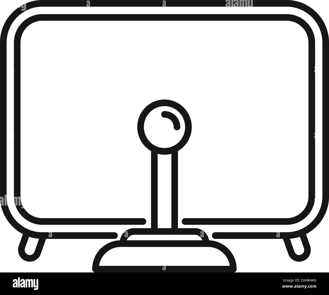 Videogioco arcade con joystick, che riporta la nostalgia del gioco classico Illustrazione Vettoriale