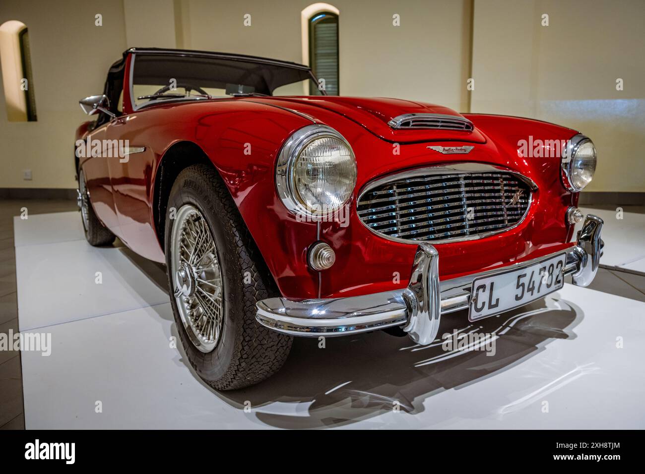 Austin-Healey 100M BN2 1955 auto nel Franschhoek Motor Museum, Sudafrica Foto Stock