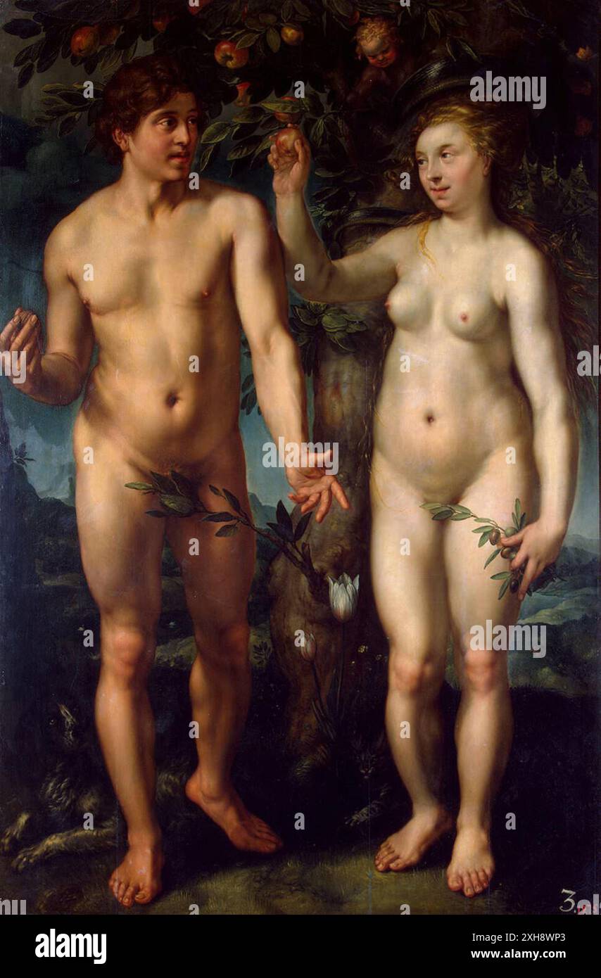 Lot e le sue figlie (1616) nella collezione del Rijksmuseum. Hendrik Goltzius Foto Stock