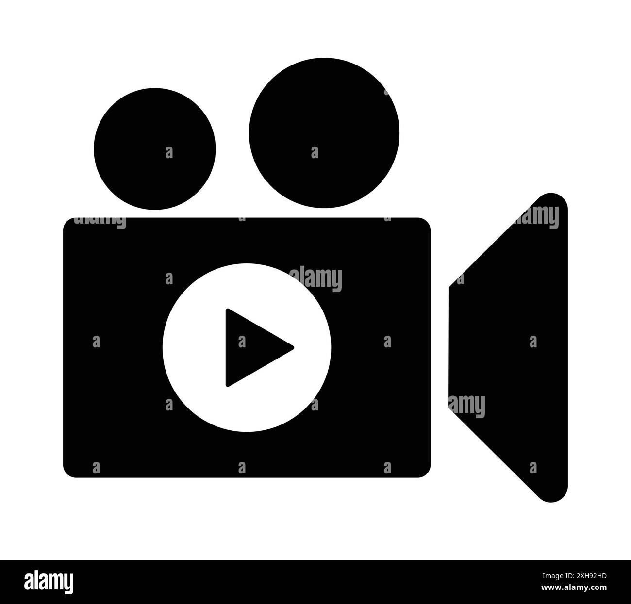 Icona della fotocamera. simbolo della videocamera. icona videocamera per app e sito web. Zoom comunicazioni video. Logo Zoom. Illustrazione vettoriale. Illustrazione Vettoriale