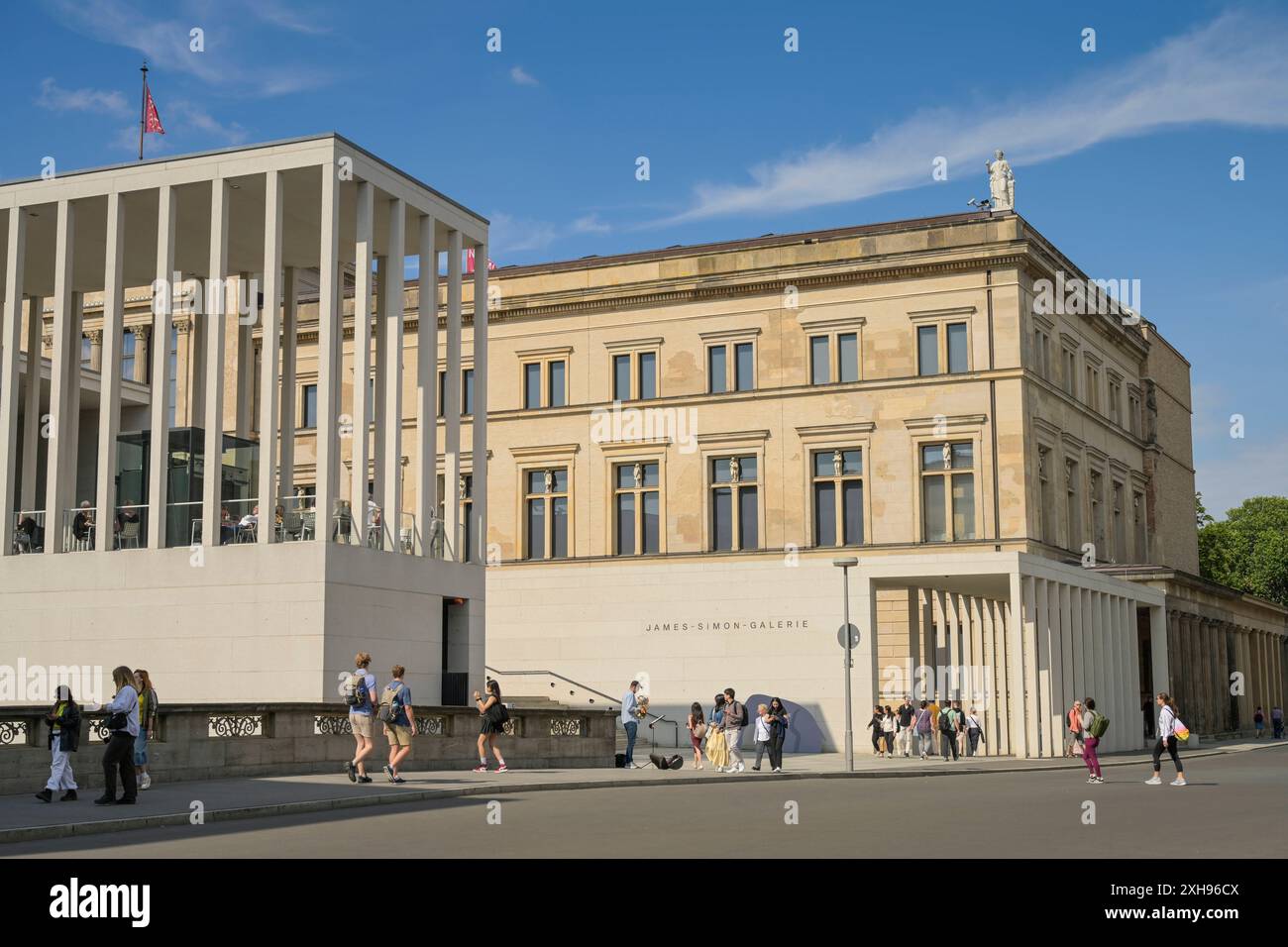 James-Simon-Galerie, Neues Museum, Am Kupfergraben, Museumsinsel, Mitte, Berlin, Deutschland *** James Simon Gallery, Neues Museum, am Kupfergraben, Museum Island, Mitte, Berlino, Germania Foto Stock