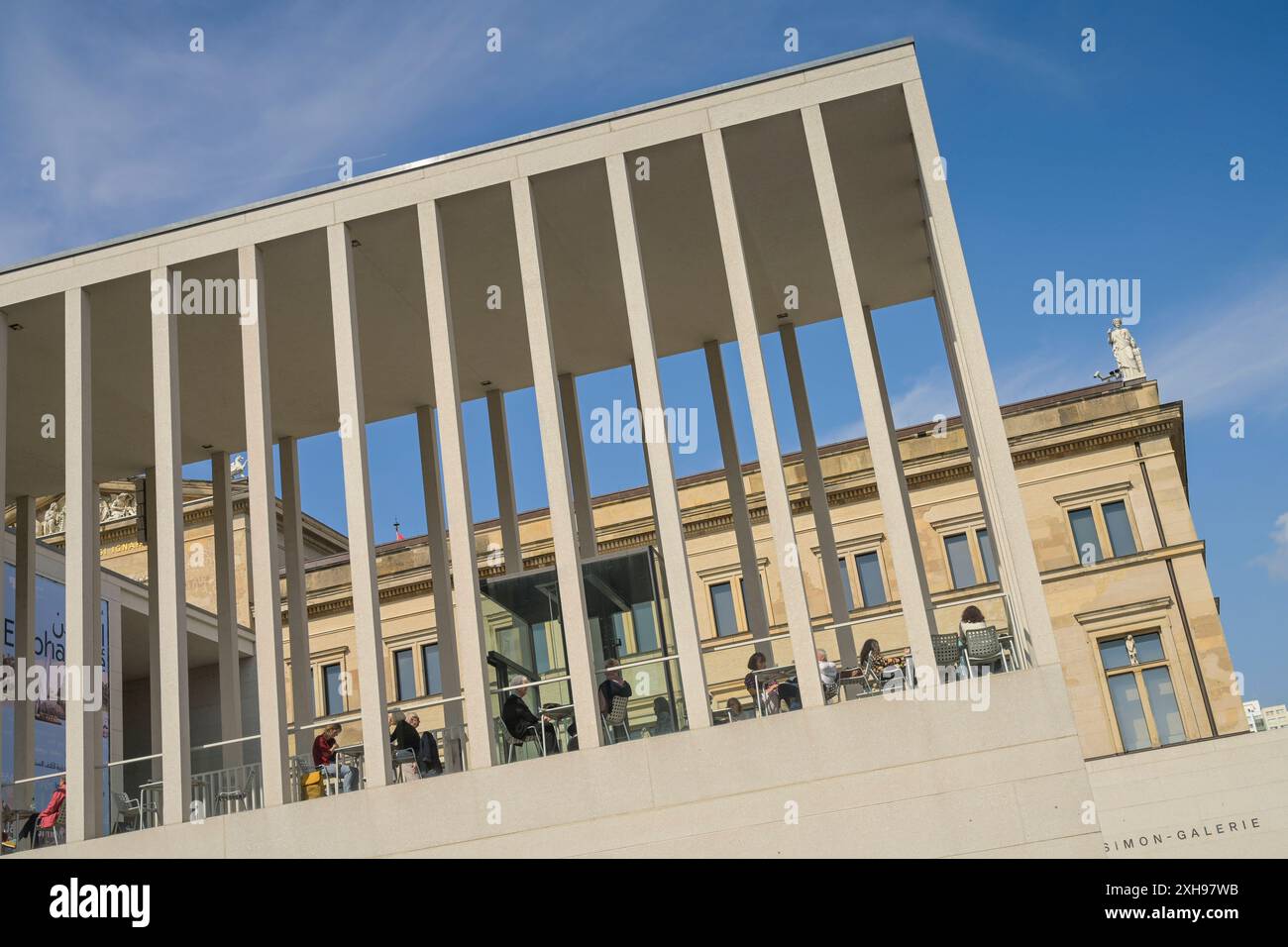 James-Simon-Galerie, Neues Museum, Am Kupfergraben, Museumsinsel, Mitte, Berlin, Deutschland *** James Simon Gallery, Neues Museum, am Kupfergraben, Museum Island, Mitte, Berlino, Germania Foto Stock