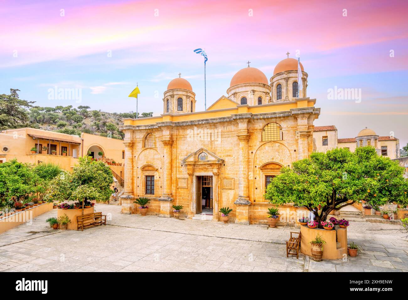 Abbazia Santa Trinità, Meteor, isola di Creta, Grecia Foto Stock