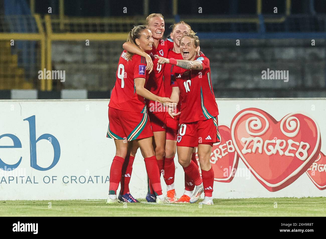 Karlovac, Croazia. 12 luglio 2024. Qualificazione per il Campionato europeo femminile 2025, partita tra Croazia e Galles allo stadio Branko Cavlovic-Cavlek, a Karlovac, Croazia, il 12 luglio 2024. Foto: Luka Stanzl/PIXSELL credito: Pixsell/Alamy Live News Foto Stock