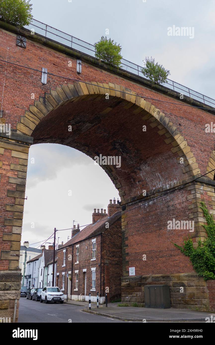 Il viadotto ferroviario a Yarm,l'Inghilterra,UK Foto Stock