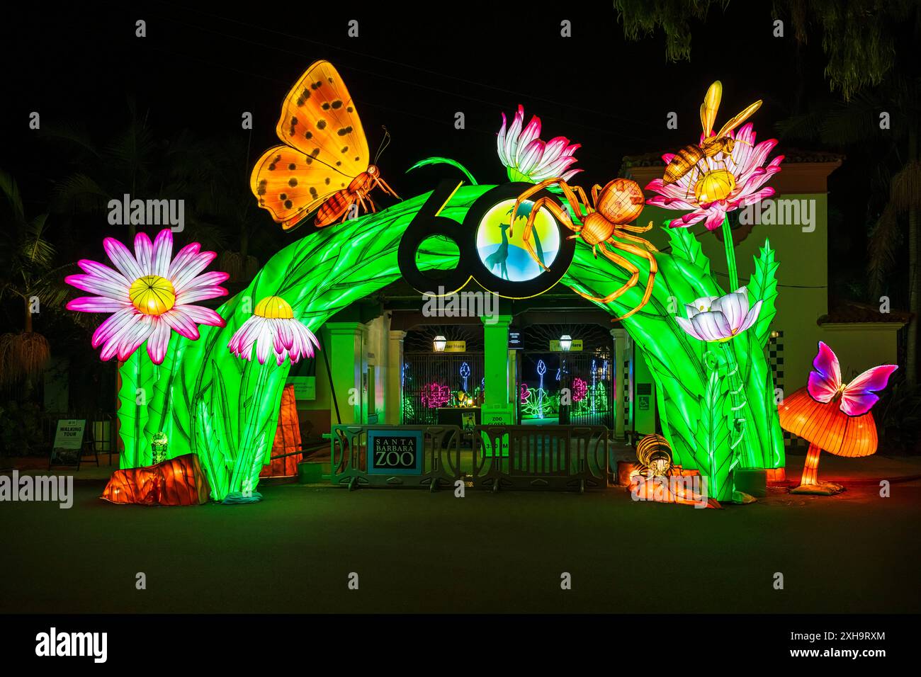 Festival of Light allo zoo di Santa Barbara, Santa Barbara, California USA Foto Stock