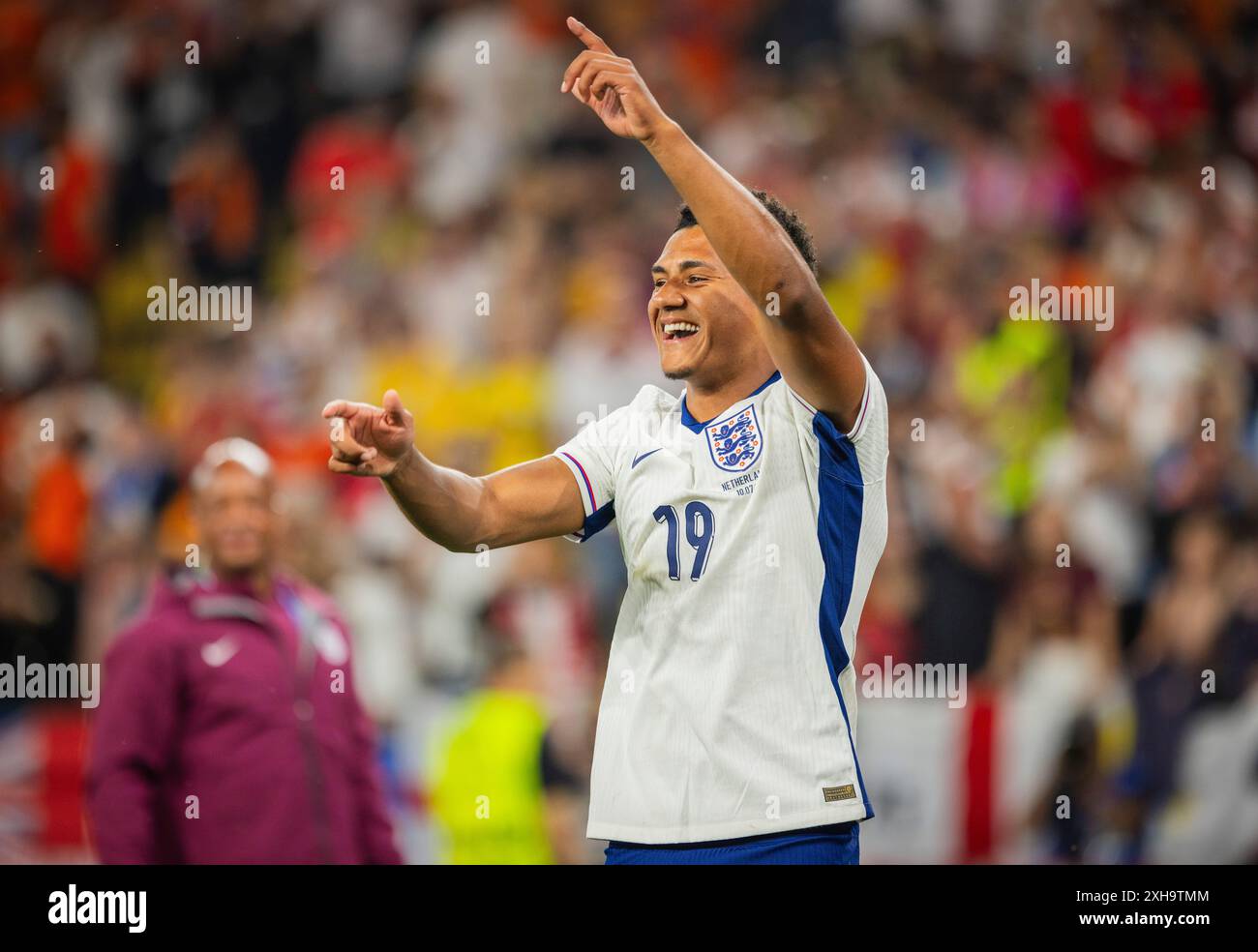 Dortmund, Germania. 10 luglio 2024. Giubilo finale: Ollie Watkins (ENG) Paesi Bassi - England Niederlande - England 10.07.2024 Copyright (nur für j Foto Stock