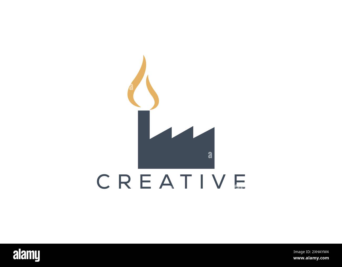 Modello di design con logo industriale minimalista e professionale Illustrazione Vettoriale