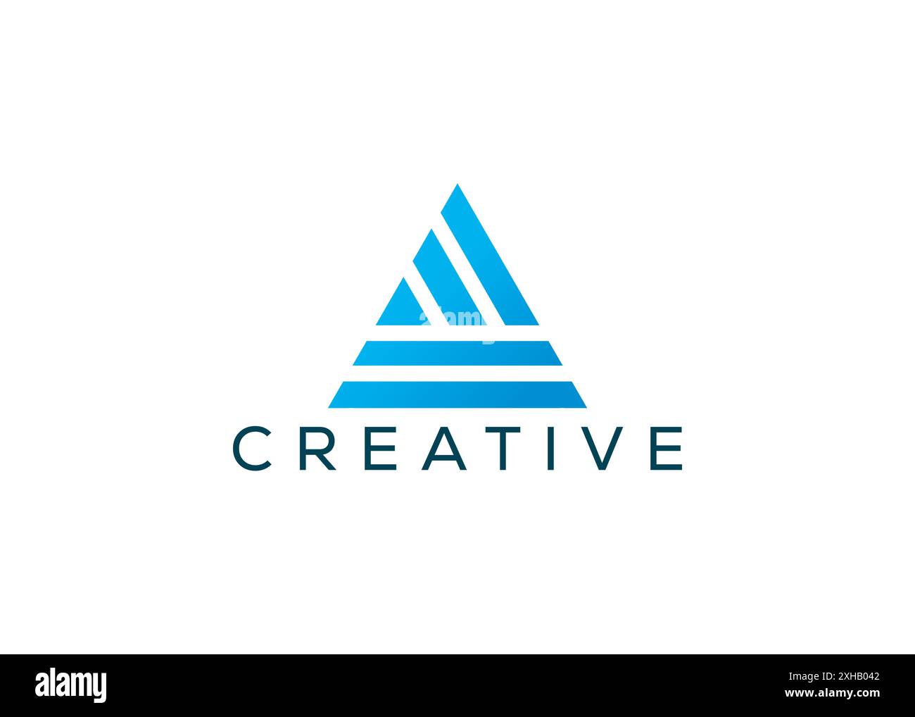 Modello di design con logo astratto a triangolo minimale e professionale Illustrazione Vettoriale