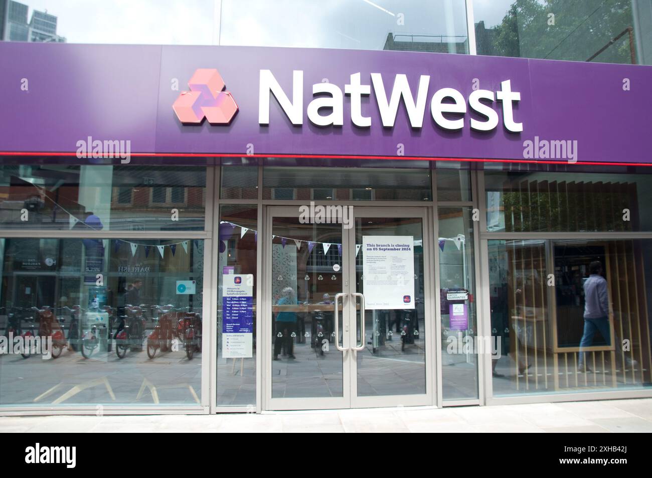 NatWest Bank; Spitalfields Branch, Spitalfields, Tower Hamlets, Londra, Inghilterra Regno Unito Foto Stock