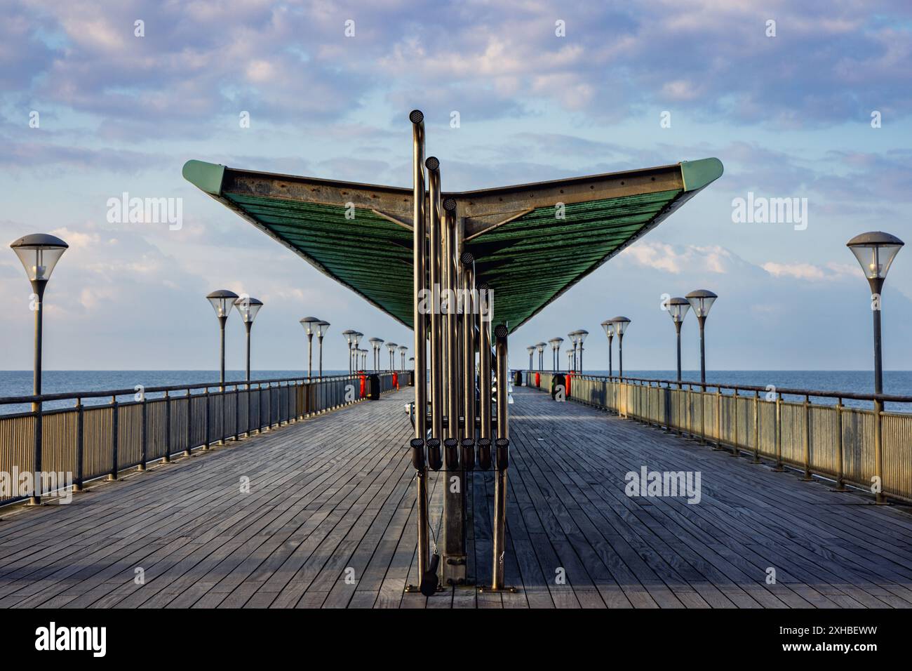 Molo di Boscombe vicino a Bournemouth nel Dorset, Inghilterra Foto Stock