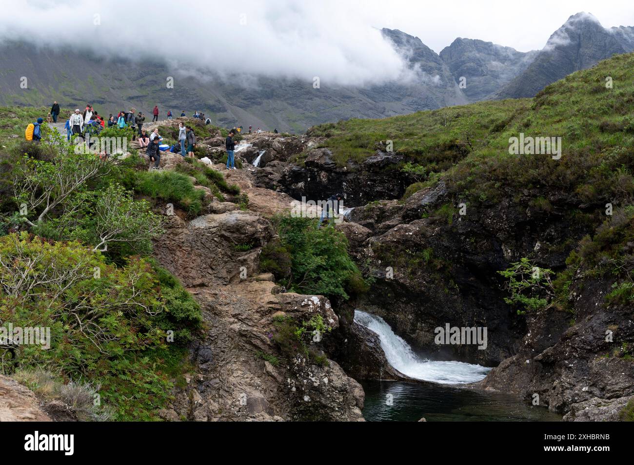 Scottish Highlands, Scozia, 2024 le Fairy Pools sull'Isola di Skye Foto Stock