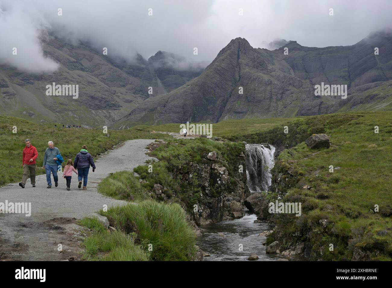 Scottish Highlands, Scozia, 2024 le Fairy Pools sull'Isola di Skye Foto Stock