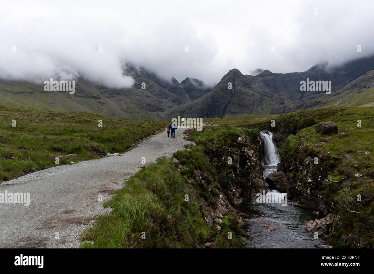 Scottish Highlands, Scozia, 2024 le Fairy Pools sull'Isola di Skye Foto Stock
