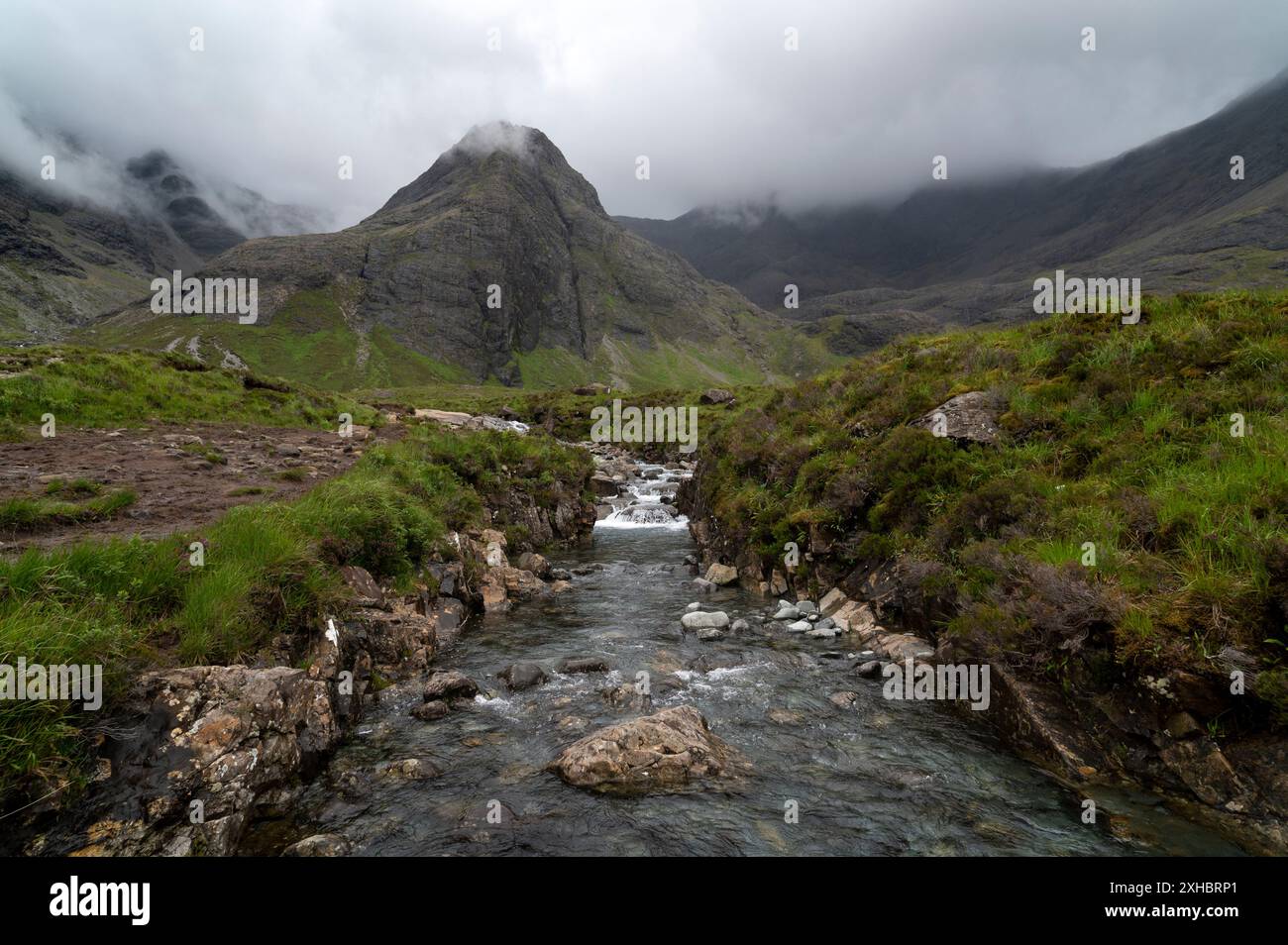 Scottish Highlands, Scozia, 2024 le Fairy Pools sull'Isola di Skye Foto Stock