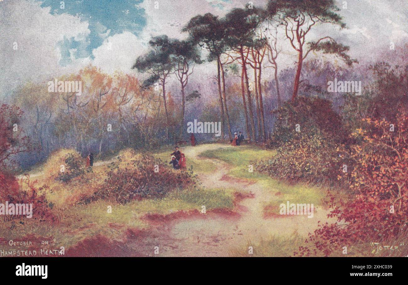 Ottobre su Hamstead Heath di Jotter. Foto Stock