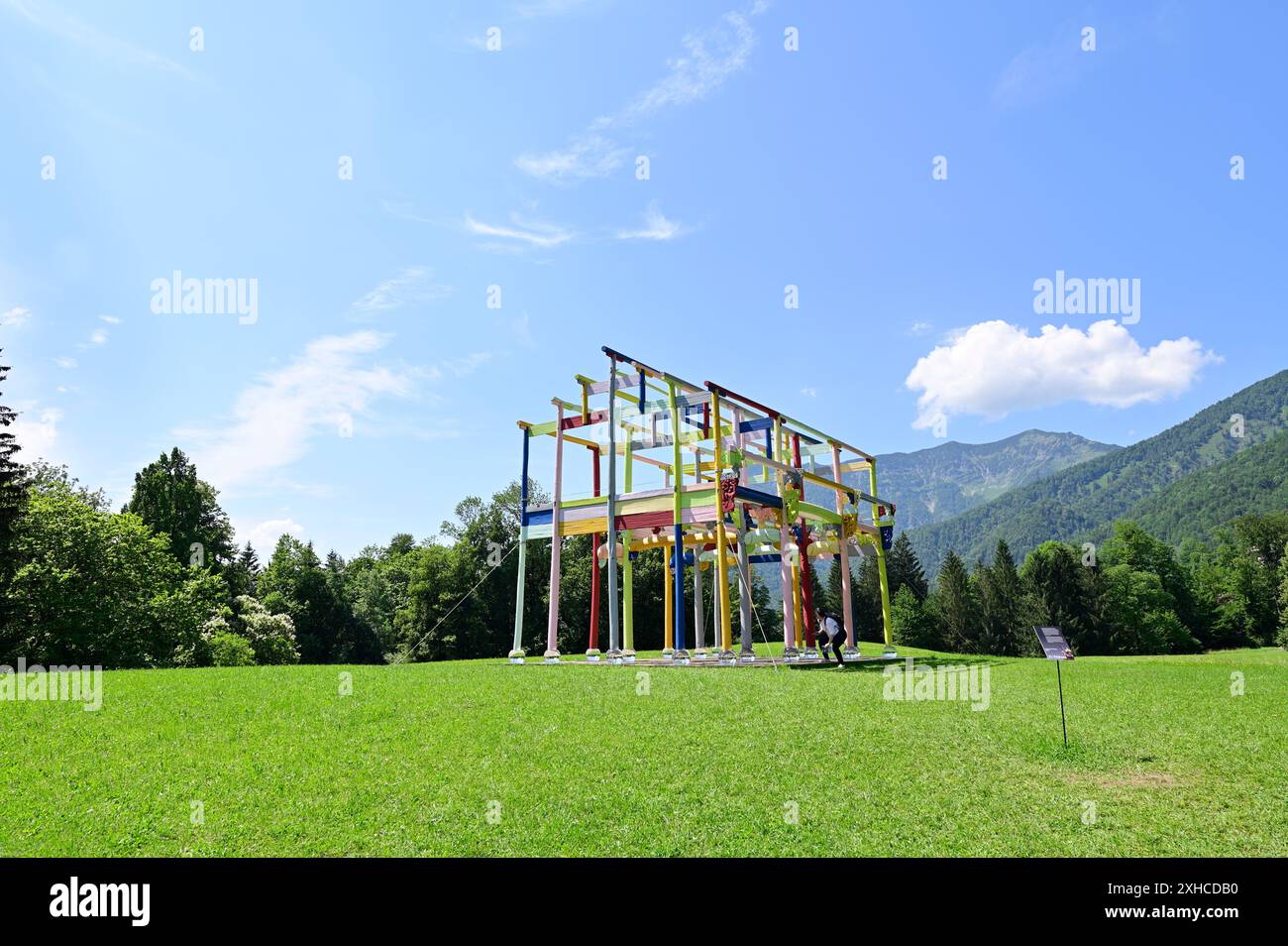 Bad Ischl, alta Austria, Austria. Mostra ai Weiwei nel Kaiserpark di Bad Ischl. Ai Weiwei - Casa colorata Foto Stock