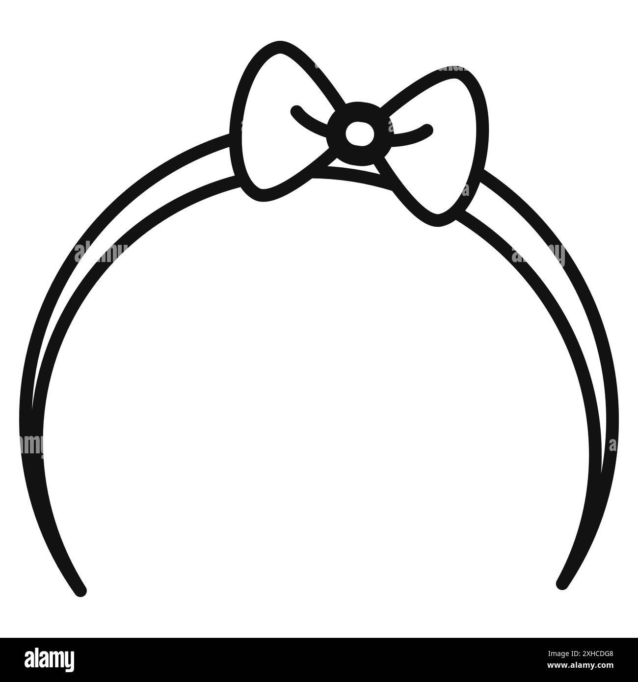 Icona dell'archetto simbolo vettoriale o collezione di set di simboli con contorno bianco e nero Illustrazione Vettoriale