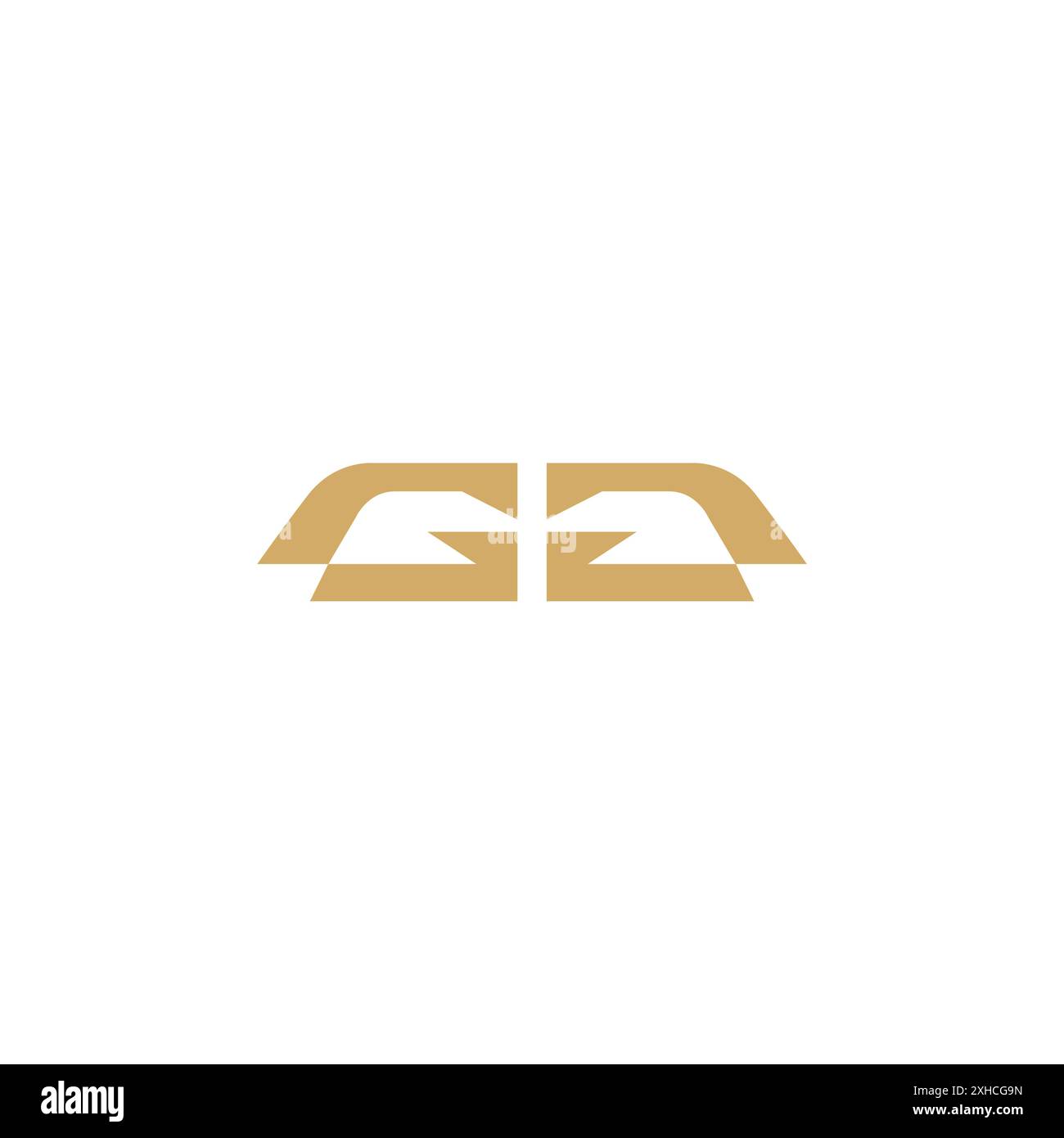 Design vettoriale con logo GG. Simbolo icona G. Illustrazione Vettoriale