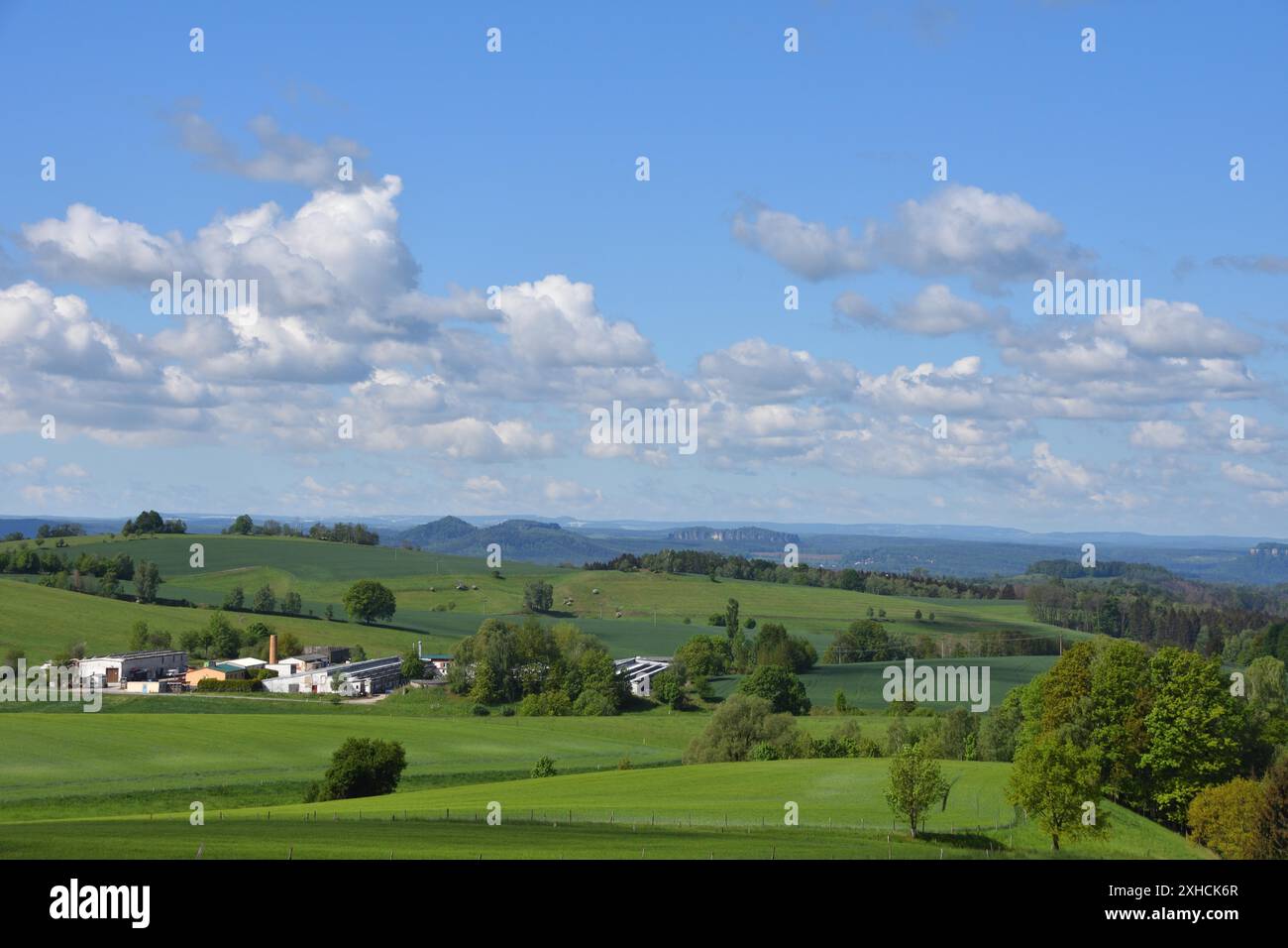 Primavera nella Svizzera sassone. Primavera nella svizzera sassone Foto Stock