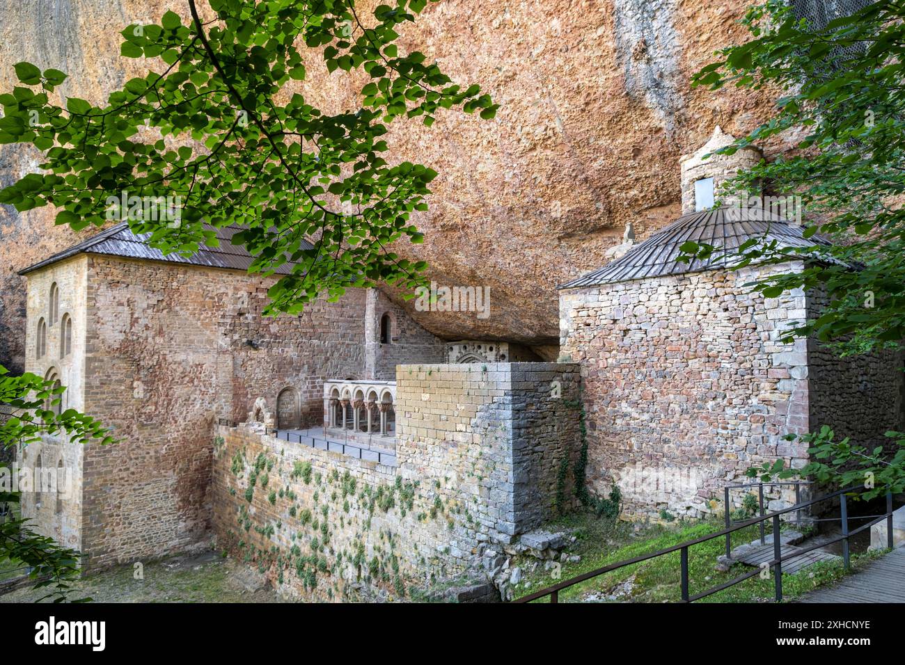 Monastero reale di San Juan de la pena, Botaya, Huesca, Aragona, Spagna Foto Stock