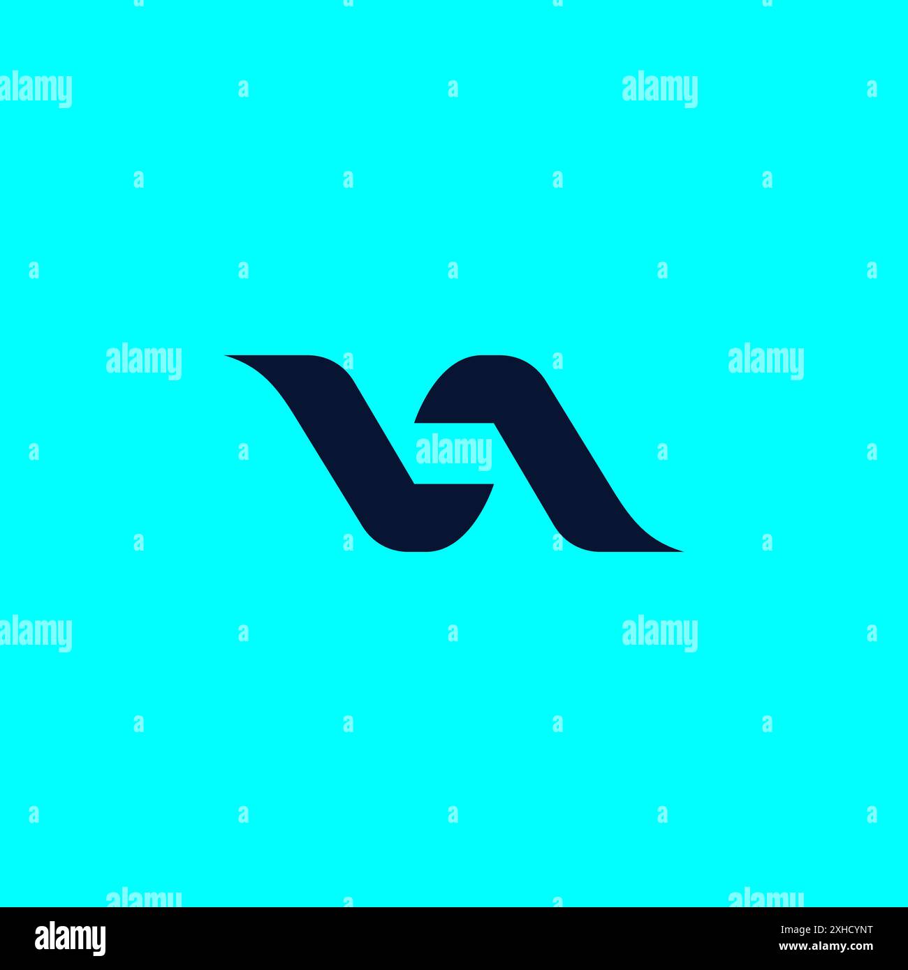 Vettore di progettazione del logo va. Icona Letter va. Icona va iniziale Illustrazione Vettoriale