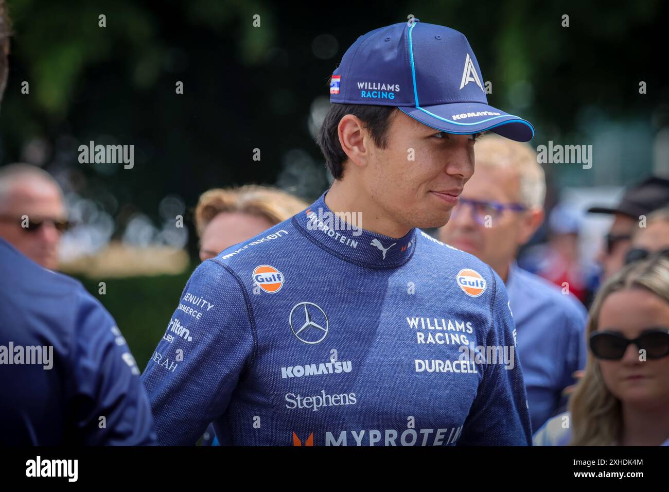 L'attuale pilota di Williams F1 Alex Alton al Goodwood Festival of Speed 2024 Foto Stock