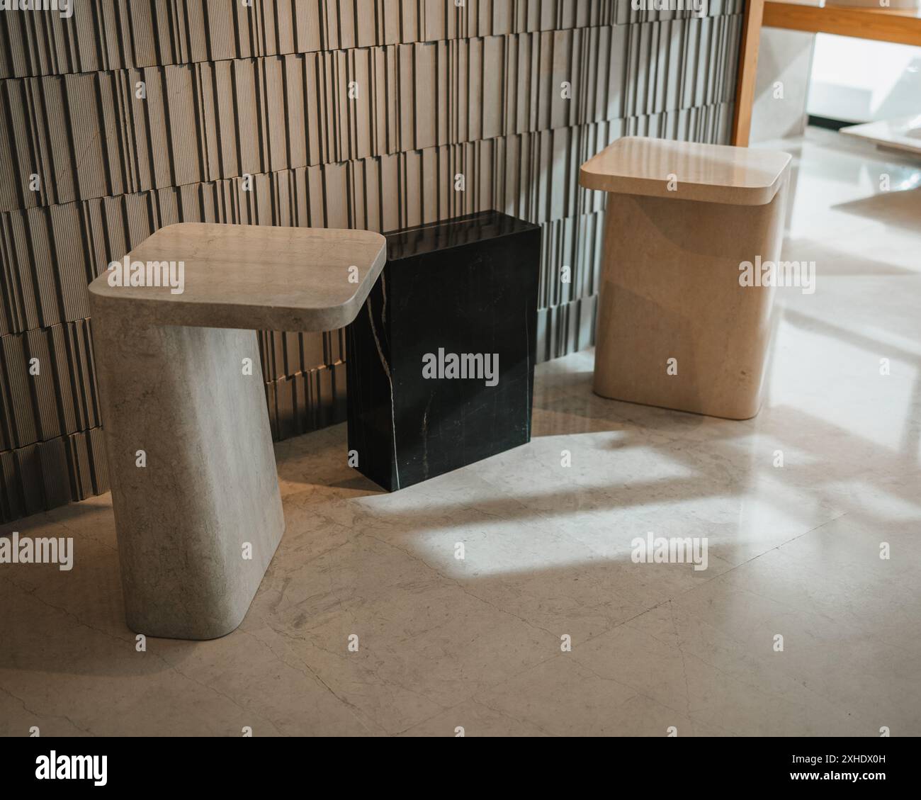 Scultura decorativa in marmo per interni eleganti Foto Stock