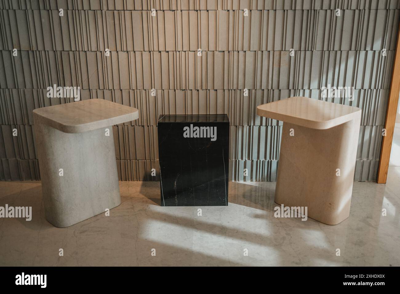 Scultura decorativa in marmo per interni eleganti Foto Stock