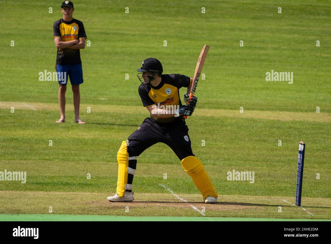 Attrazioni principali dell'azione East Kilbride Cricket Club Foto Stock