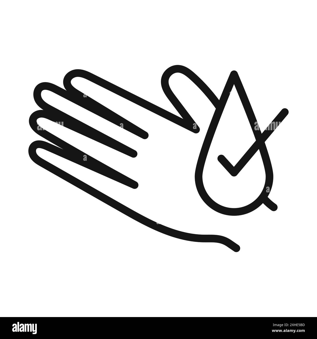 Icona ipoallergenica simbolo vettoriale o set di segni raccolta in bianco e nero Illustrazione Vettoriale