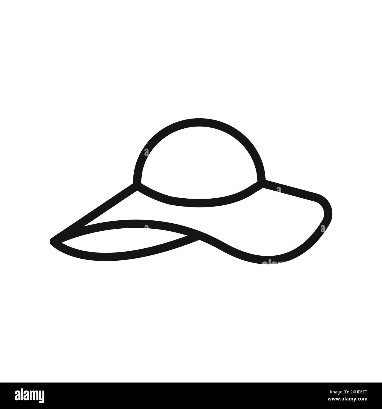 Pamela Hat Icon simbolo vettoriale o collezione di set di simboli in bianco e nero Illustrazione Vettoriale