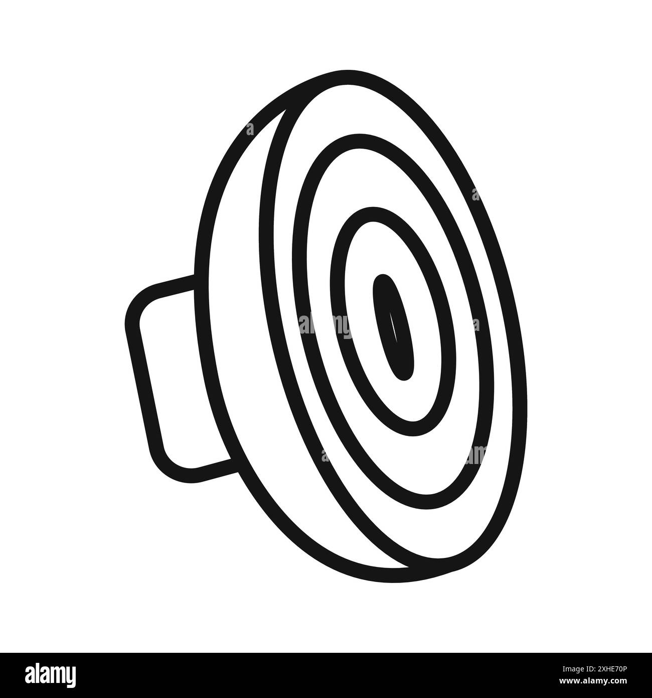 Icona altoparlante simbolo vettoriale o collezione di set di segni in bianco e nero Illustrazione Vettoriale