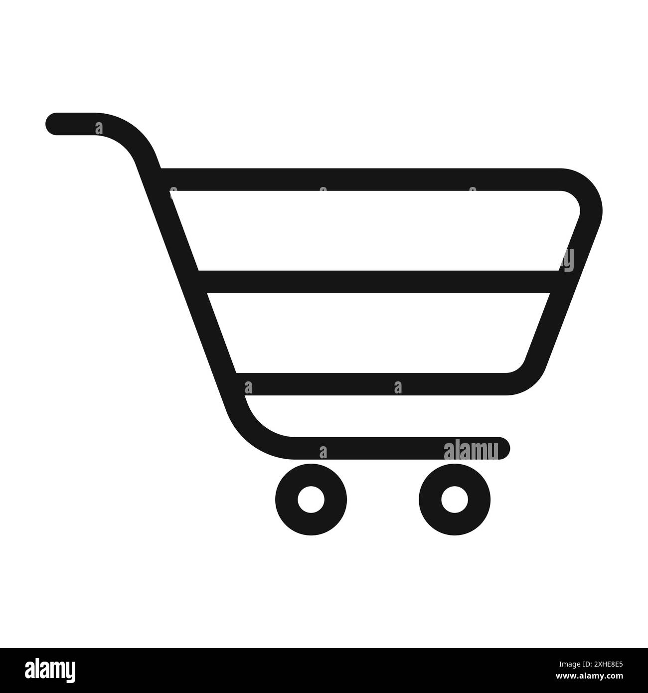 Icona carrello simbolo vettoriale o collezione set di cartelli in bianco e nero Illustrazione Vettoriale