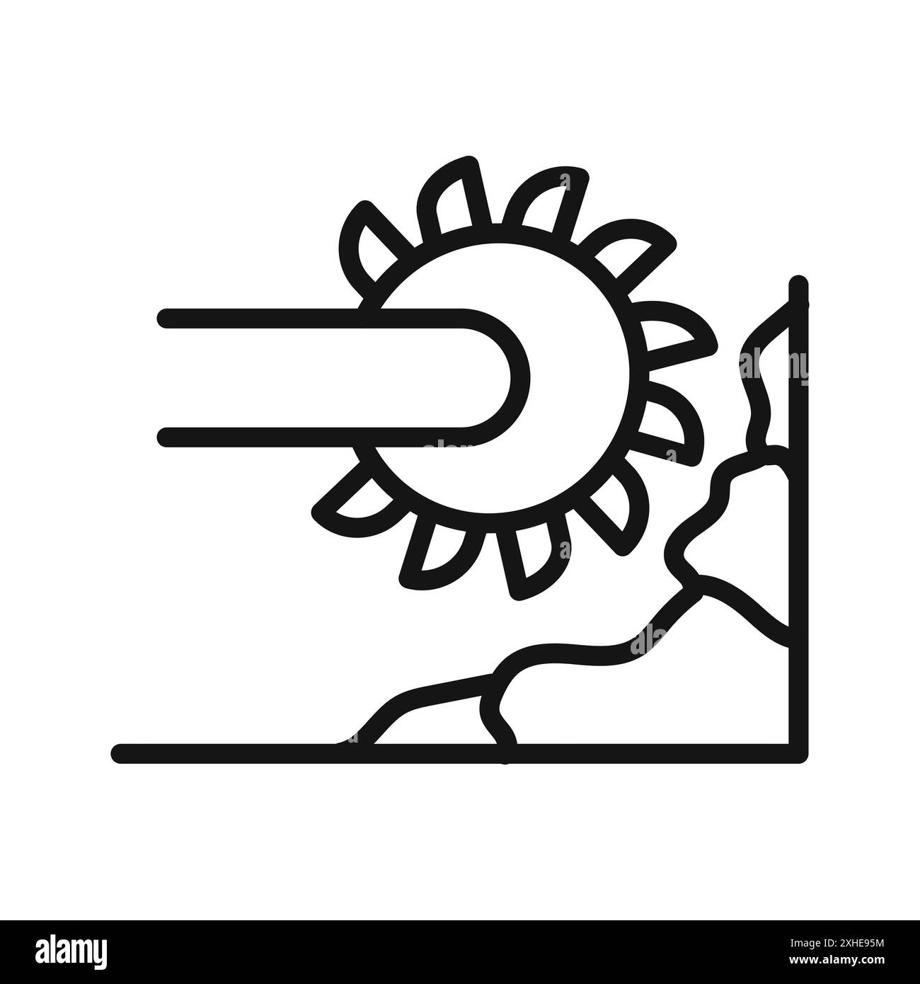 Icona dell'escavatore a benna simbolo vettoriale o set di cartelli con contorno bianco e nero Illustrazione Vettoriale