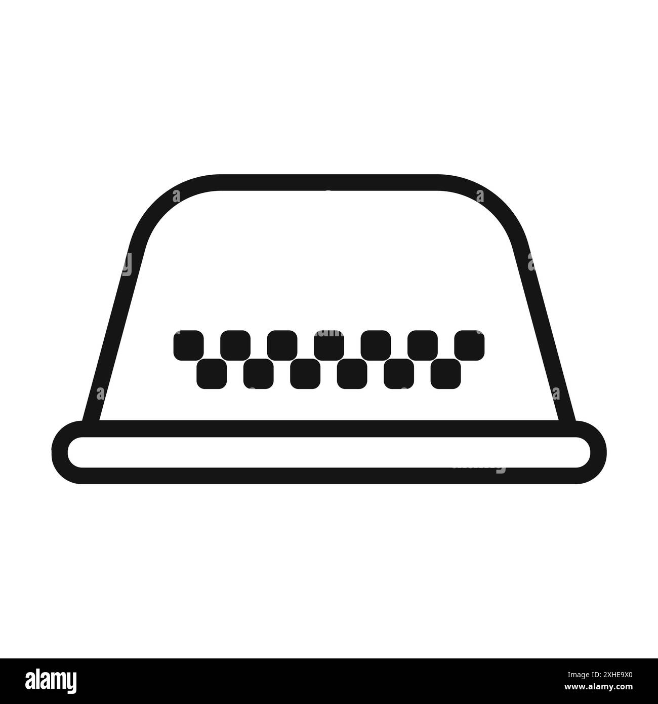 Icona della lampada taxi simbolo vettoriale o set di insegne Collection in bianco e nero Illustrazione Vettoriale